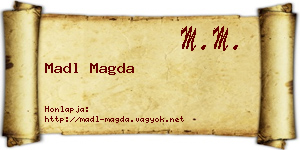 Madl Magda névjegykártya